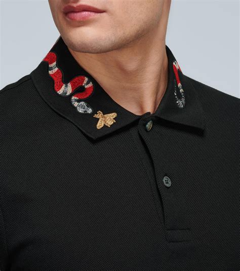 gucci snake shirt|gucci polo shirt snake collar.